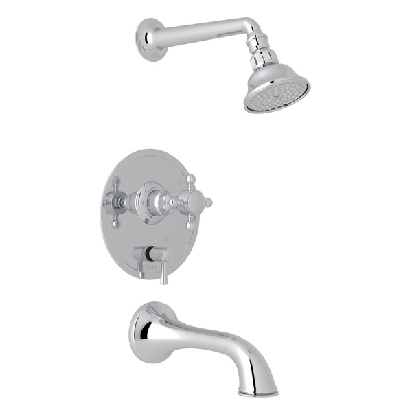 Pressure Balance Shower Package - Polished Chrome with Cross Handle | Model Number: AKIT320ENXM-APC - Product Knockout