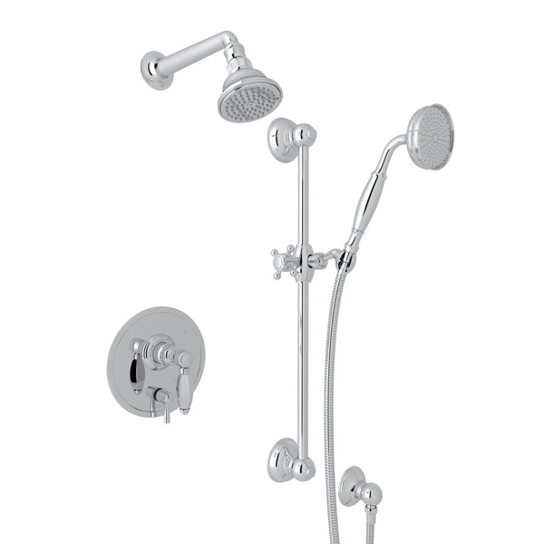 Pressure Balance Shower Package - Polished Chrome with Metal Lever Handle | Model Number: AKIT300ENLH-APC - Product Knockout