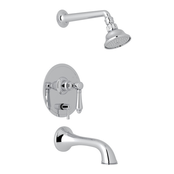 Pressure Balance Shower Package - Polished Chrome with Metal Lever Handle | Model Number: AKIT320ENLM-APC - Product Knockout