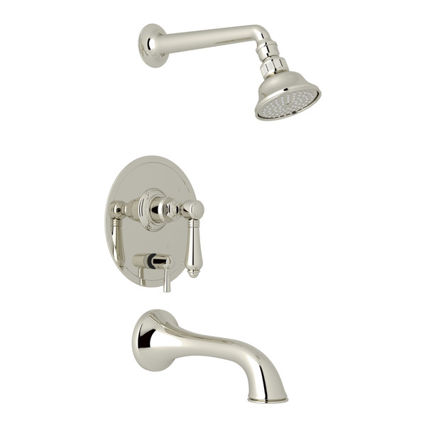 Pressure Balance Shower Package - Polished Nickel with Metal Lever Handle | Model Number: AKIT320ENLM-PN - Product Knockout