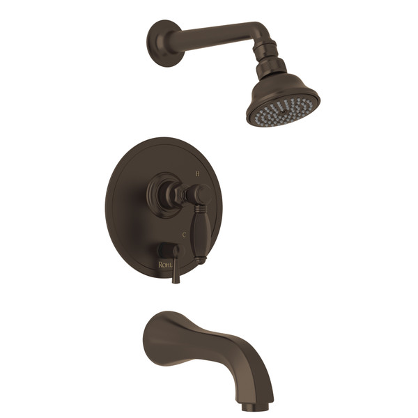 Pressure Balance Shower Package - Tuscan Brass with Metal Lever Handle | Model Number: AKIT820ENLH-TCB - Product Knockout