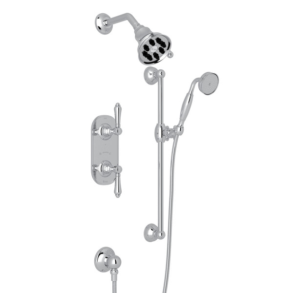 Thermostatic Shower Package - Polished Chrome with Metal Lever Handle | Model Number: AKIT50ELM-APC - Product Knockout
