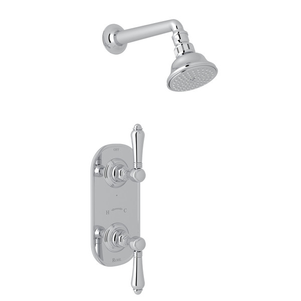 Thermostatic Shower Package - Polished Chrome with Metal Lever Handle | Model Number: AKIT51ELM-APC - Product Knockout