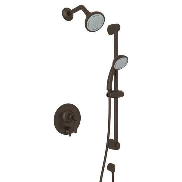 Verona Pressure Balance Shower Package - Tuscan Brass with Metal Lever Handle | Model Number: RBKIT350NLM-TCB - Product Knockout