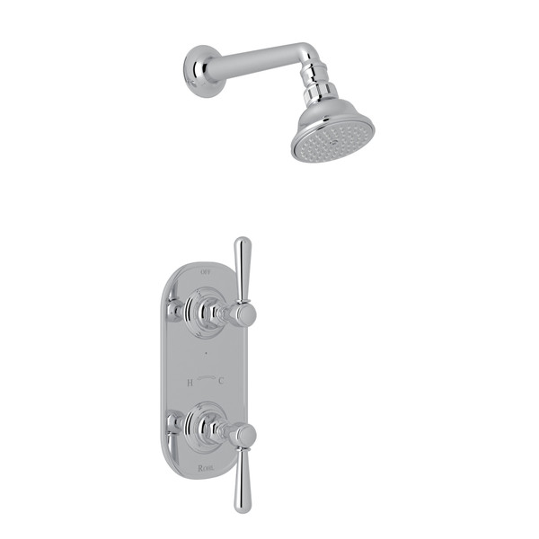 Verona Thermostatic Shower Package - Polished Chrome with Metal Lever Handle | Model Number: RBKIT51ELM-APC - Product Knockout