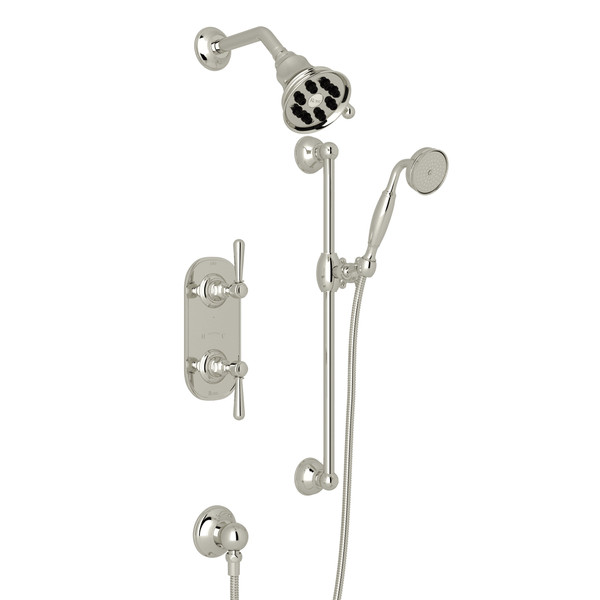 Verona Thermostatic Shower Package - Polished Nickel with Metal Lever Handle | Model Number: RBKIT50ELM-PN - Product Knockout