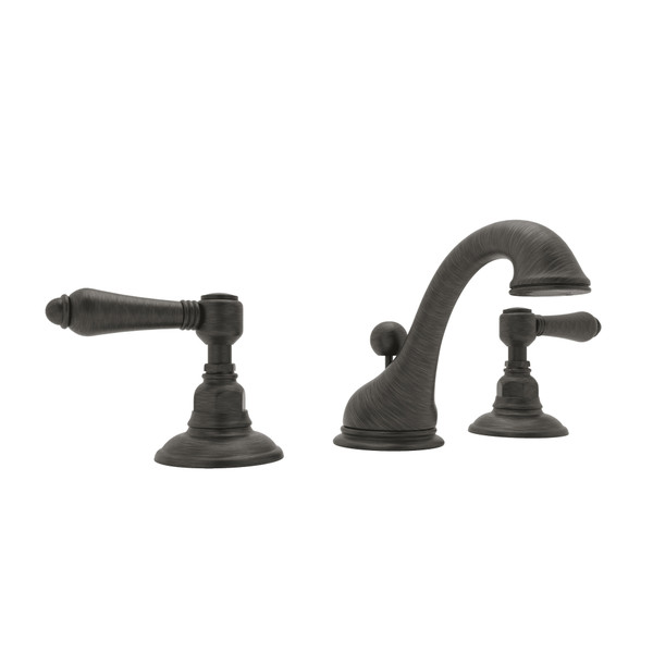 Viaggio C-Spout Widespread Bathroom Faucet - Old Iron with Metal Lever Handle | Model Number: A1408LMOI-2 - Product Knockout