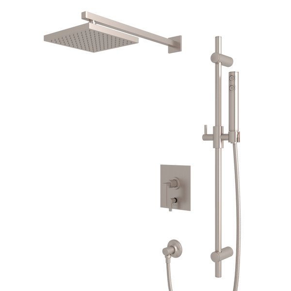 Wave Pressure Balance Shower Package - Satin Nickel with Metal Lever Handle | Model Number: WAVEKIT370NL-STN - Product Knockout