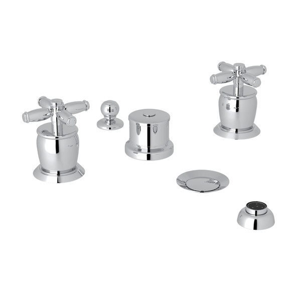 Zephyr 5-Hole Bidet Faucet - Polished Chrome with Cross Handle | Model Number: MB1947XMAPC - Product Knockout
