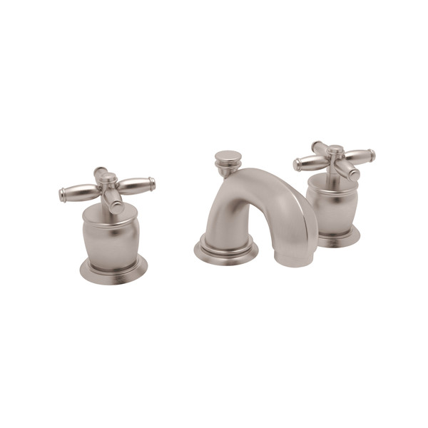 Zephyr Spout Widespread Bathroom Faucet - Satin Nickel with Cross Handle | Model Number: MB1929XMSTN-2 - Product Knockout