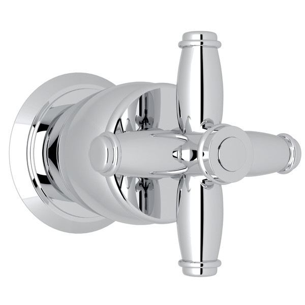 Zephyr Trim for Volume Control and 4-Port Dedicated Diverter - Polished Chrome with Cross Handle | Model Number: MB1951XMAPC - Product Knockout