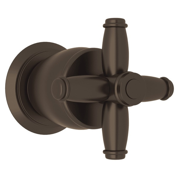 Zephyr Trim for Volume Control and 4-Port Dedicated Diverter - Tuscan Brass with Cross Handle | Model Number: MB1951XMTCB - Product Knockout