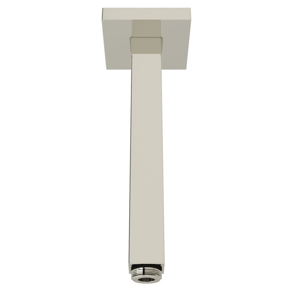 6 3/8 Inch Modern Square Ceiling Mount Shower Arm - Polished Nickel | Model Number: 1510/6PN - Product Knockout