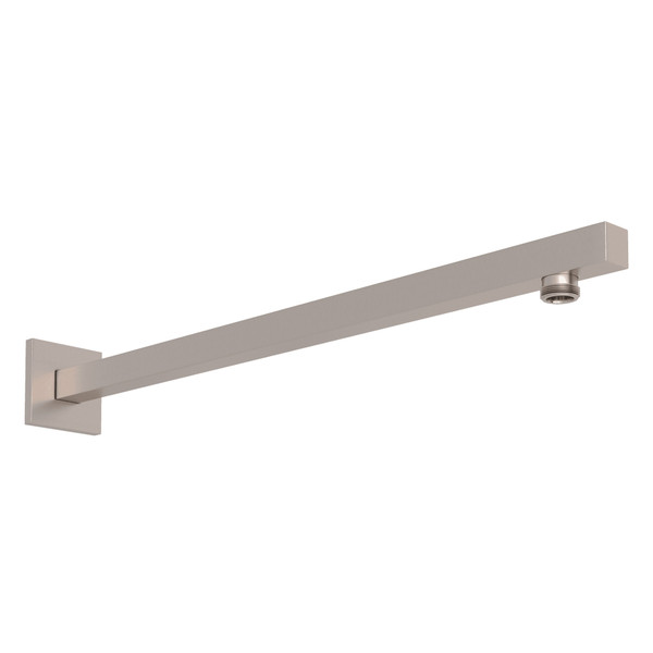 17 3/16 Inch Modern Square Wall Mount Shower Arm - Satin Nickel | Model Number: 1410/16STN - Product Knockout