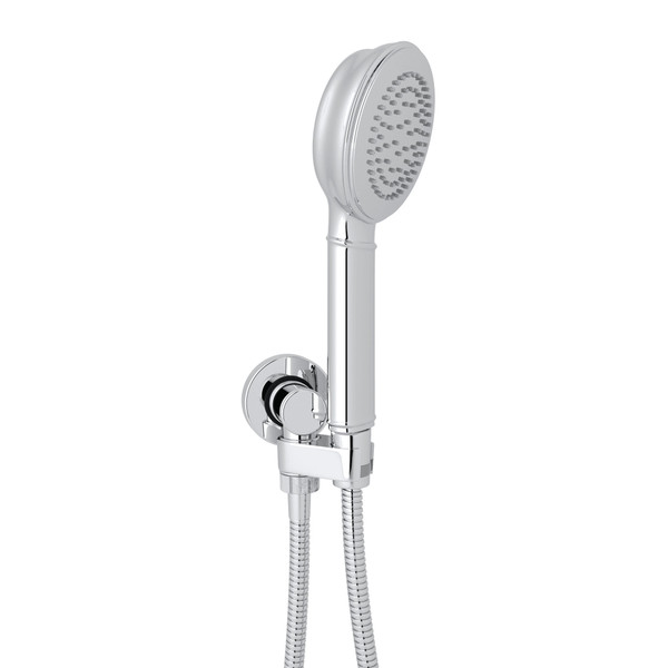 Baltera Handshower Outlet and Swiveling Handshower Holder Set with Hose - Polished Chrome | Model Number: C50000/1APC - Product Knockout