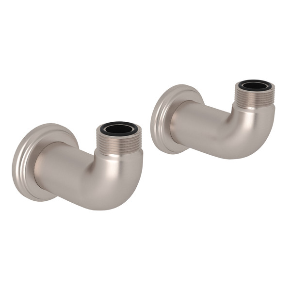 Pair of Wall Unions - Satin Nickel | Model Number: U.6381STN - Product Knockout
