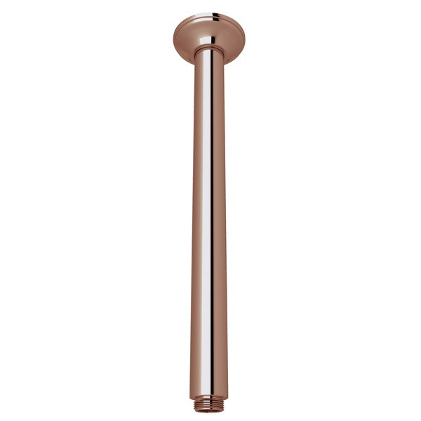 12 5/8 Inch Traditional Ceiling Mount Shower Arm - Rose Gold | Model Number: 1505/12RG - Product Knockout