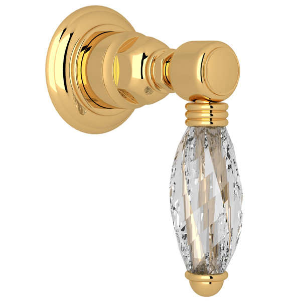 Trim for Volume Control and 4-Port Dedicated Diverter - Italian Brass with Crystal Metal Lever Handle | Model Number: A4912LCIBTO - Product Knockout