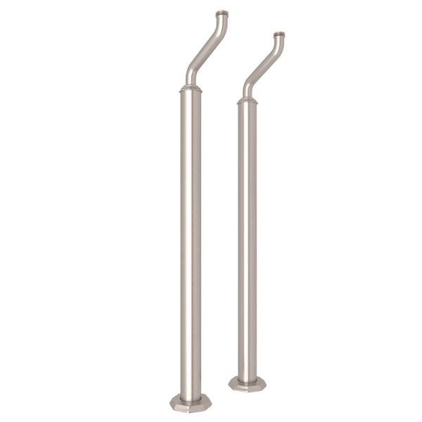 Deco Pair of Floor Pillar Legs or Supply Unions - Satin Nickel | Model Number: U.6180STN - Product Knockout