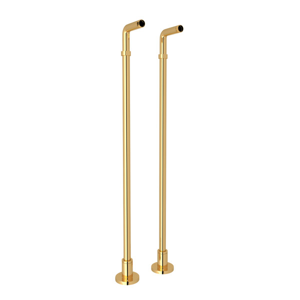 Floor Pillar Legs or Supply Unions - Set of 2 - Italian Brass | Model Number: ZA386-IB - Product Knockout