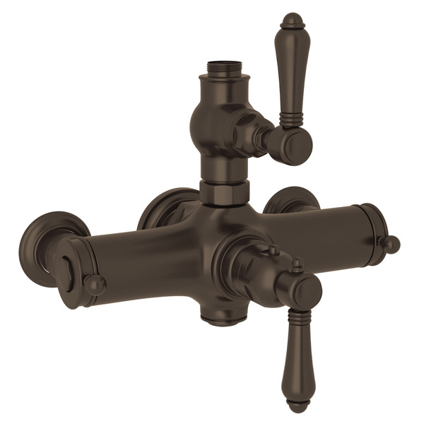 Exposed Thermostatic Valve - Tuscan Brass with Metal Lever Handle | Model Number: A4917LMTCB - Product Knockout