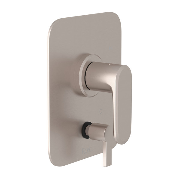 Meda Pressure Balance Trim with Diverter - Satin Nickel with Metal Lever Handle | Model Number: LV210NL-STN - Product Knockout