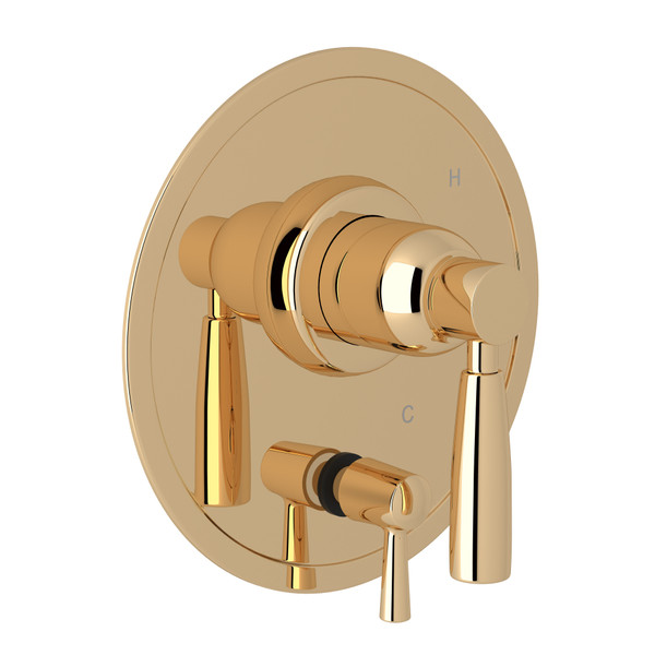 Holborn Pressure Balance Trim with Diverter - English Gold with Metal Lever Handle | Model Number: U.5336NLS-EG - Product Knockout