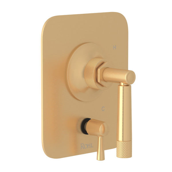 Graceline Pressure Balance Trim with Diverter - Satin Brass with Metal Lever Handle | Model Number: MB2044NLMSTB - Product Knockout