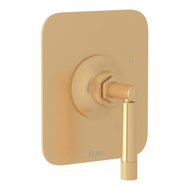 Graceline Pressure Balance Trim without Diverter - Satin Brass with Metal Lever Handle | Model Number: MB2043LMSTB - Product Knockout