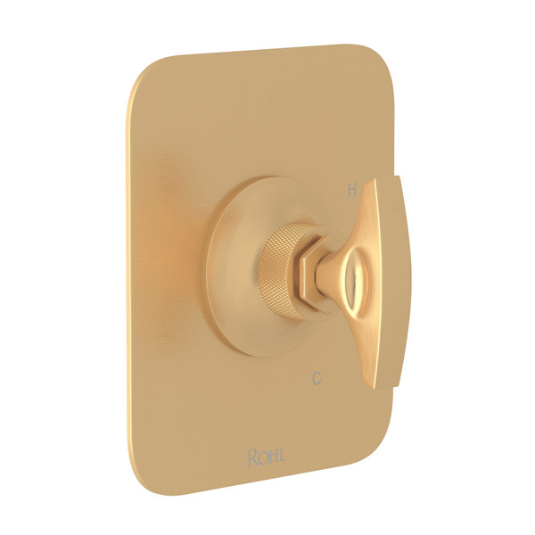 Graceline Pressure Balance Trim without Diverter - Satin Brass with Metal Dial Handle | Model Number: MB2043DMSTB - Product Knockout