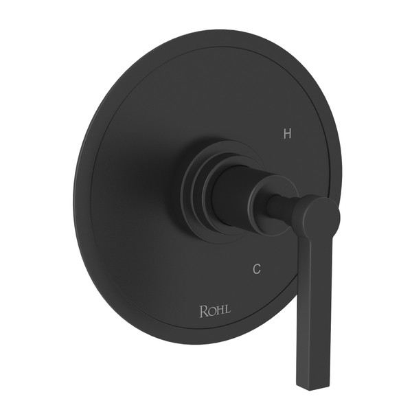 Lombardia Pressure Balance Trim without Diverter - Matte Black with Metal Lever Handle | Model Number: A2210LMMB - Product Knockout