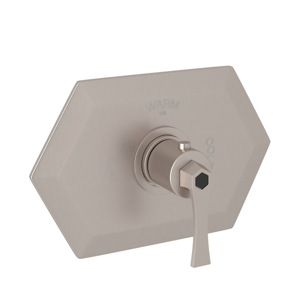 Bellia Thermostatic Trim without Volume Control - Satin Nickel with Metal Lever Handle | Model Number: BE720L-STN/TO - Product Knockout