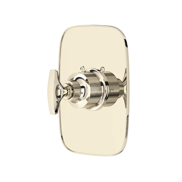 Graceline Thermostatic Trim Plate without Volume Control - Polished Nickel with Metal Dial Handle | Model Number: MB2040NDMPN - Product Knockout