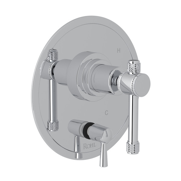 Campo Pressure Balance Trim with Diverter - Polished Chrome with Industrial Metal Lever Handle | Model Number: A3210NILAPC - Product Knockout