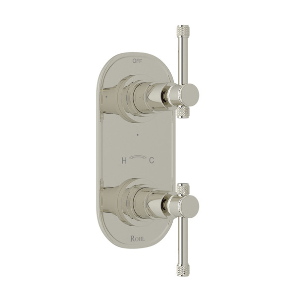 Campo 1/2 Inch Thermostatic and Diverter Control Trim - Polished Nickel with Industrial Metal Lever Handle | Model Number: A4464ILPN - Product Knockout