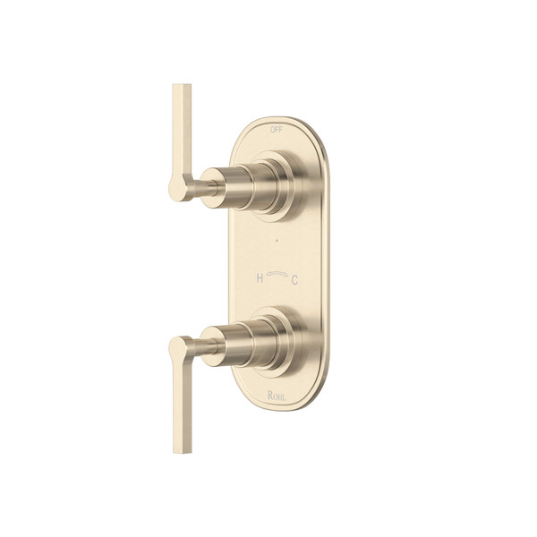Lombardia® 1/2" Thermostatic Trim With Diverter - Satin Nickel | Model Number: A4264LMSTN