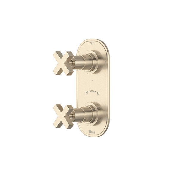 Lombardia® 1/2" Thermostatic Trim With Diverter - Satin Nickel | Model Number: A4264XMSTN