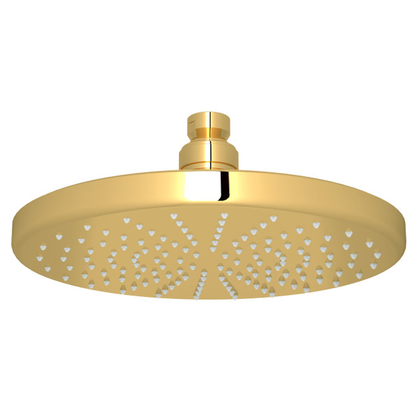 8 Inch Rodello Circular Rain Showerhead - Unlacquered Brass | Model Number: 1075/8ULB - Product Knockout