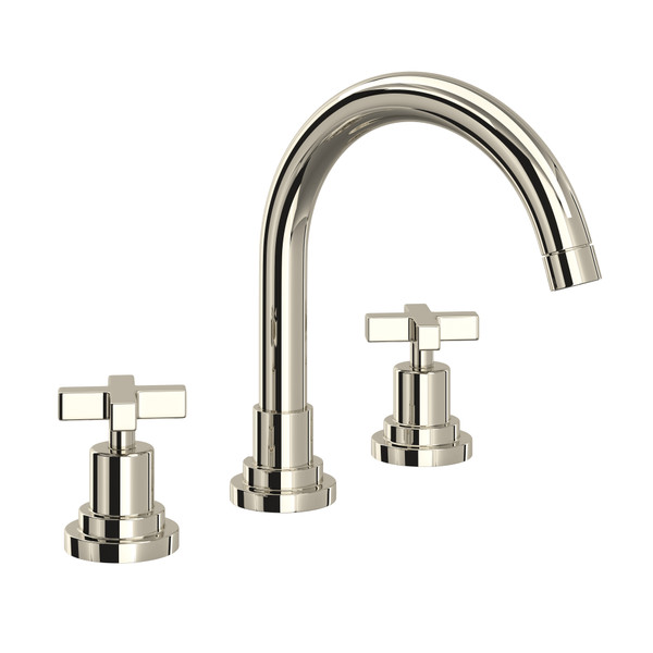 Lombardia® Widespread Lavatory Faucet With C-Spout - Polished Nickel | Model Number: A2228XMPN-2