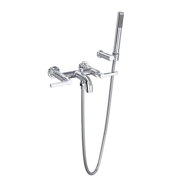 Lombardia® Exposed Wall Mount Tub Filler - Polished Chrome | Model Number: A2202LMAPC