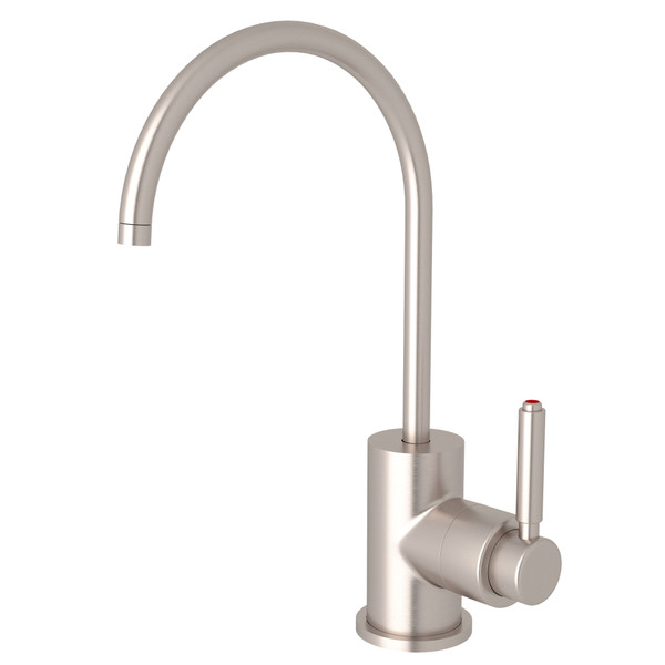 Lux Contemporary C-Spout Hot Water Faucet - Satin Nickel with Metal Lever Handle | Model Number: G7545LMSTN-2 - Product Knockout