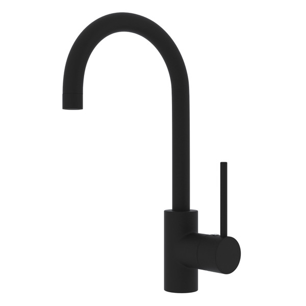 Pirellone Side Lever Bar and Food Prep Faucet - Matte Black with Metal Lever Handle | Model Number: LS53L-MB-2 - Product Knockout