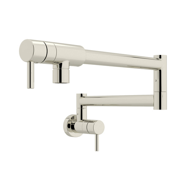 Modern Pot Filler - Polished Nickel with Metal Lever Handle | Model Number: QL66L-PN-2 - Product Knockout