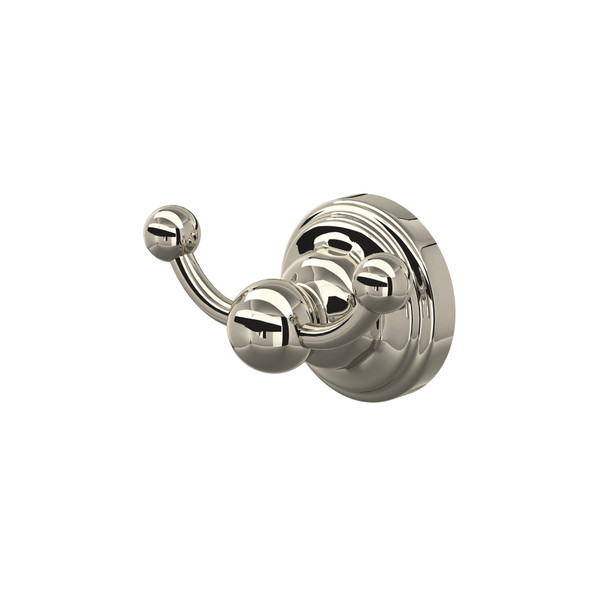 Edwardian™ Double Robe Hook - Polished Nickel | Model Number: U.6922PN