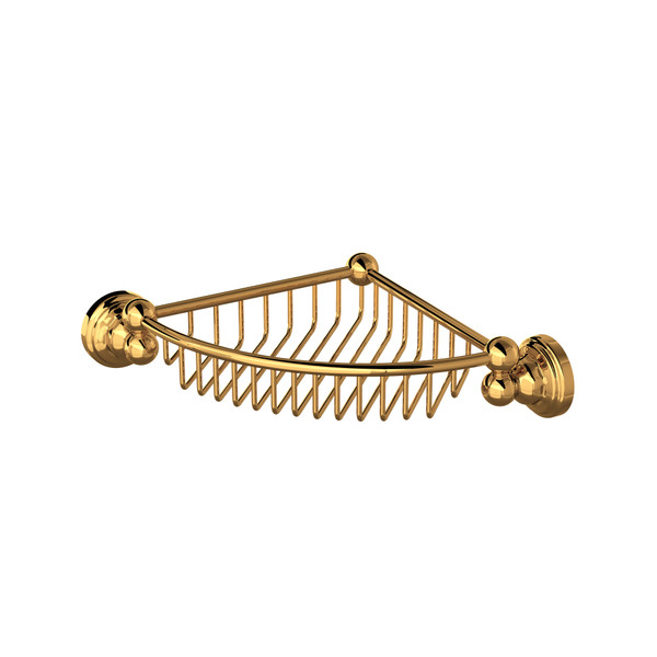 Edwardian™ Wall Mount Corner Basket - English Gold | Model Number: U.6916EG