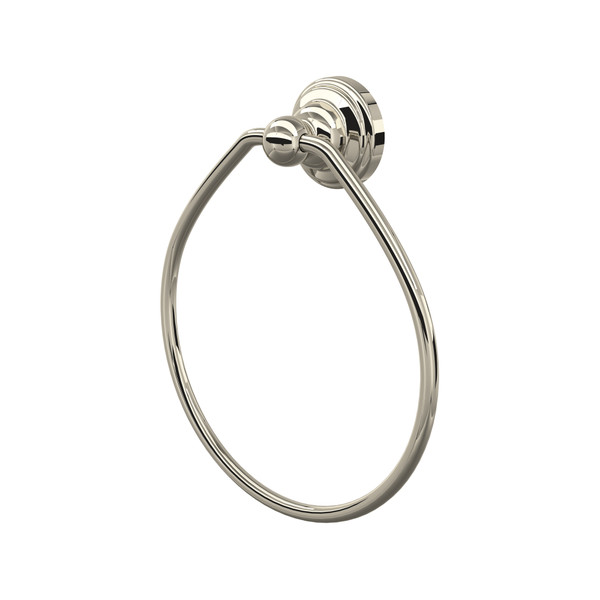 Edwardian Wall Mount Towel Ring - Polished Nickel | Model Number: U.6935PN - Product Knockout