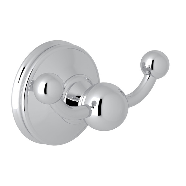 Perrin & Rowe Georgian Era Wall Mount Double Robe Hook - Polished