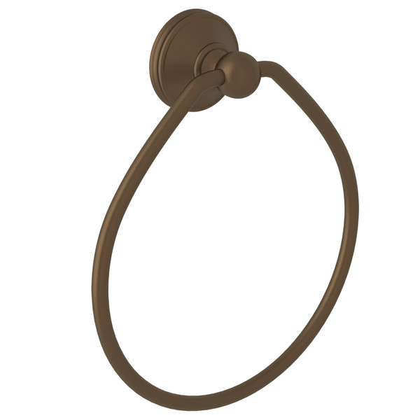 Georgian Era Wall Mount 7 Inch Towel Ring - English Bronze | Model Number: U.6634EB - Product Knockout