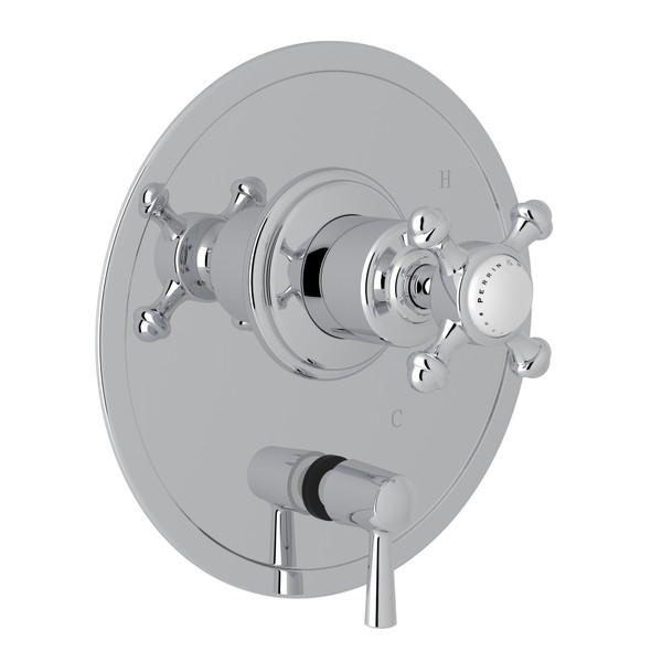 Georgian Era Pressure Balance Trim with Diverter - Polished Chrome with Cross Handle | Model Number: U.2710NX-APC - Product Knockout