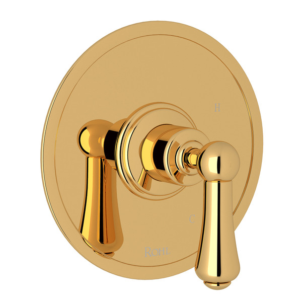 Georgian Era Pressure Balance Trim without Diverter - English Gold with Metal Lever Handle | Model Number: U.1710LS-EG - Product Knockout